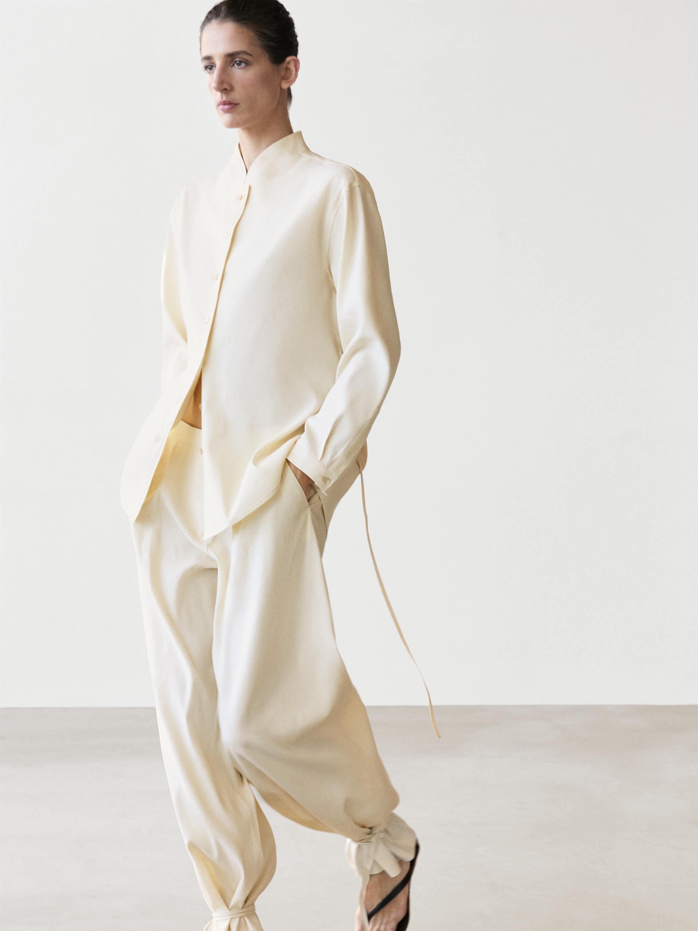 Flowing overshirt with collar detail